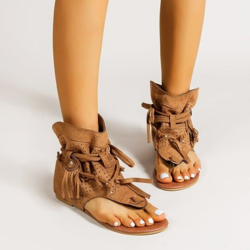 Vintage Fashion Rome - Dames Sandalen 2026 Retro Gladiator Dames