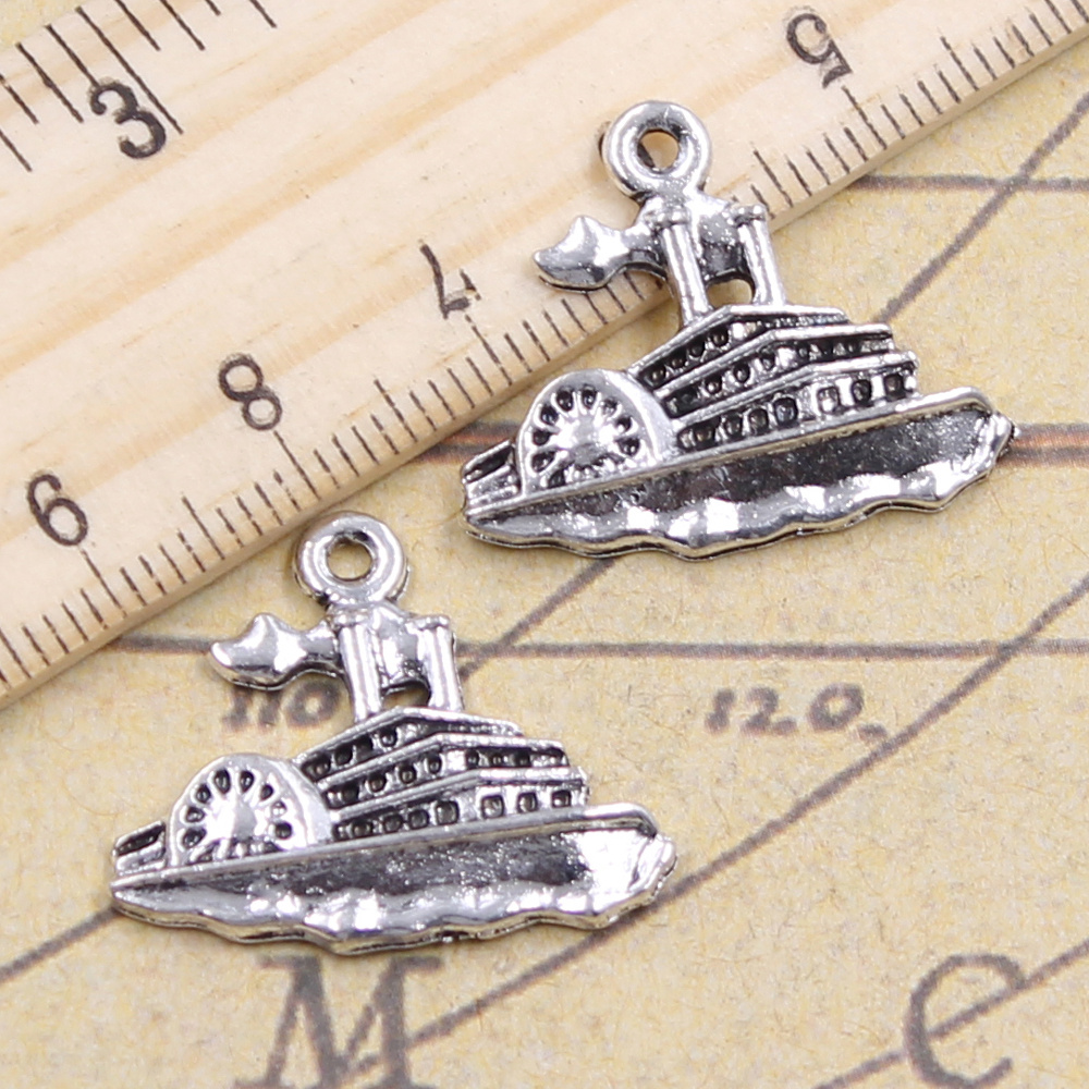 Vintage Yacht Fashion - 15pcs Charms Speedboot Jacht Motorboot 20x24mm
