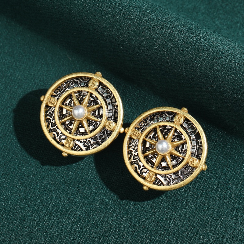 Vintage Fashion Jewelry Brands - Vintage sieraden voor vrouwen Kompas oorbellen