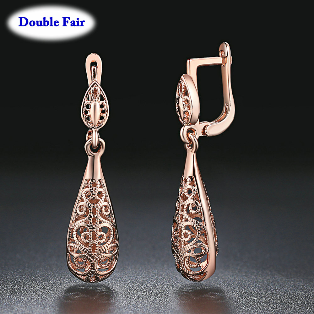 Vintage Fashion Jewelry Brands - Etnische Stijl Vintage Waterdrop Oorbellen Rose