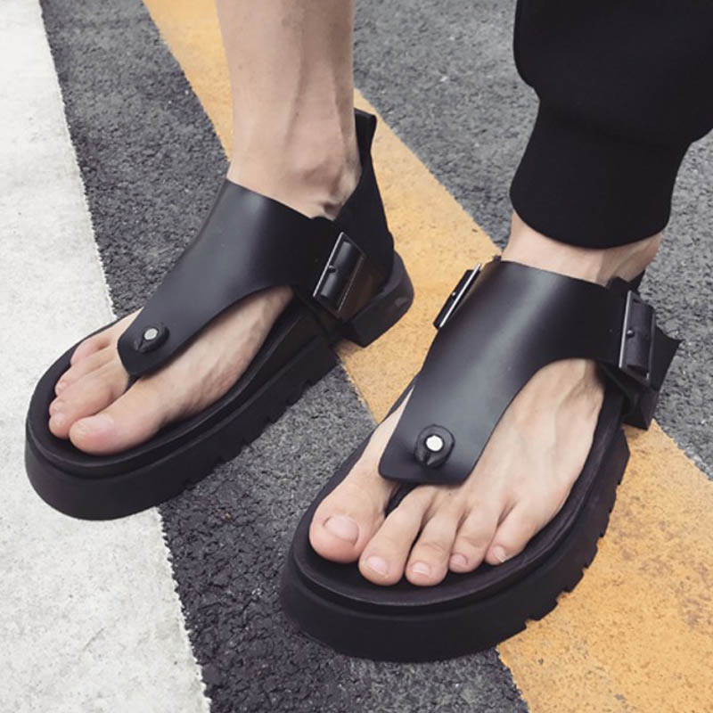 Vintage Fashion Rome - Zomer Heren Mode Dikke Platform Slippers
