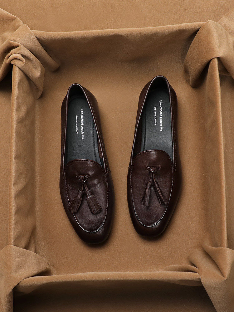 Vintage Outdoor Fashion - Lente Kwastje Ronde Neus Damesschoenen Mode