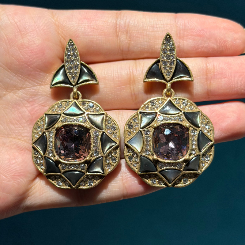 Vintage mozaïek amethist ronde - Vintage Fashion Jewelry Brands recensie en prijs