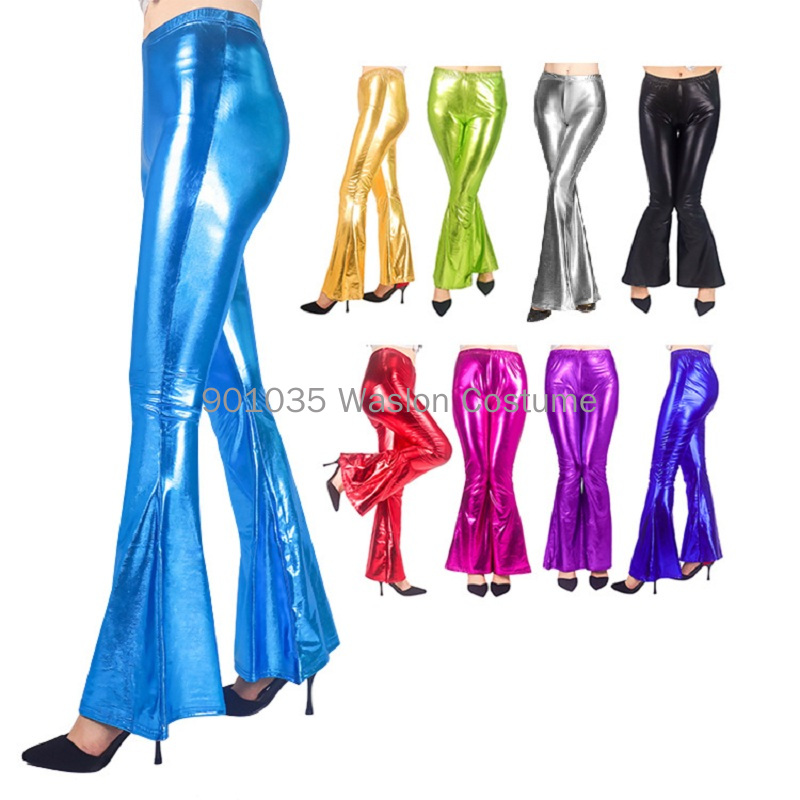 Dames glanzende flare broek la - Wide Leg Trouser 70S recensie en prijs