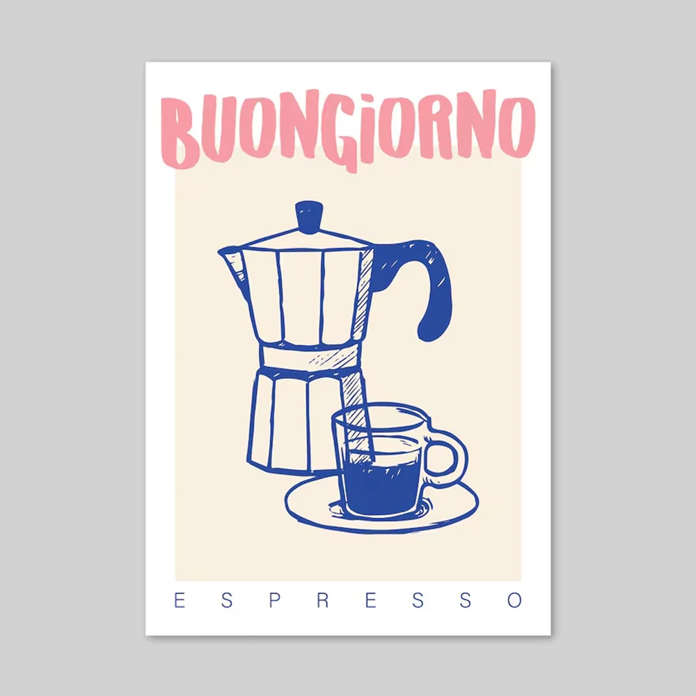 Moderne koffie espresso kunst  - Vintage Fashion Wall Art recensie en prijs
