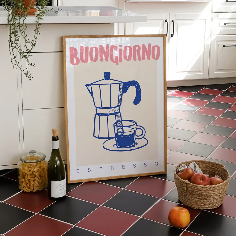Moderne koffie espresso kunst  - Vintage Fashion Wall Art recensie en prijs