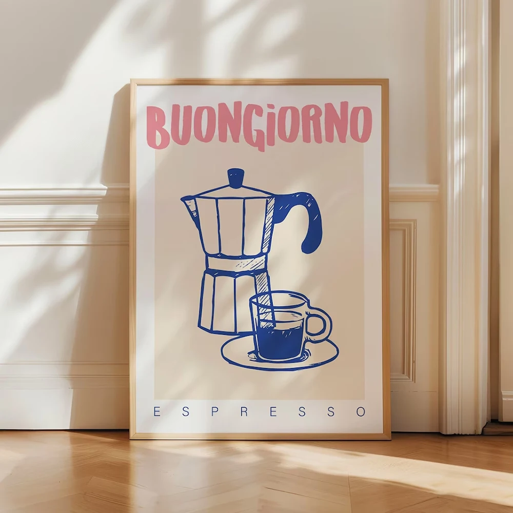 Moderne koffie espresso kunst  - Vintage Fashion Wall Art recensie en prijs