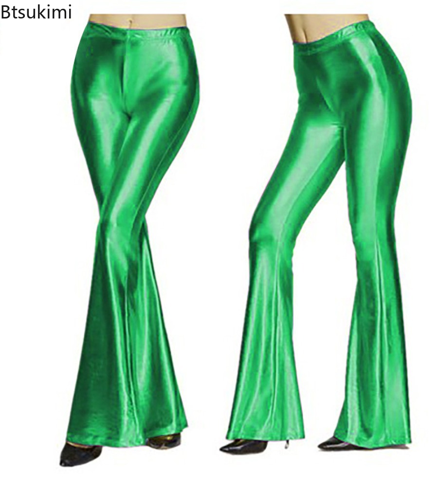 Dames Glanzende Bell Bottom Br - Wide Leg Trouser 70S recensie en prijs