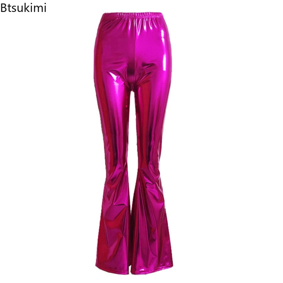 Dames Glanzende Bell Bottom Br - Wide Leg Trouser 70S recensie en prijs