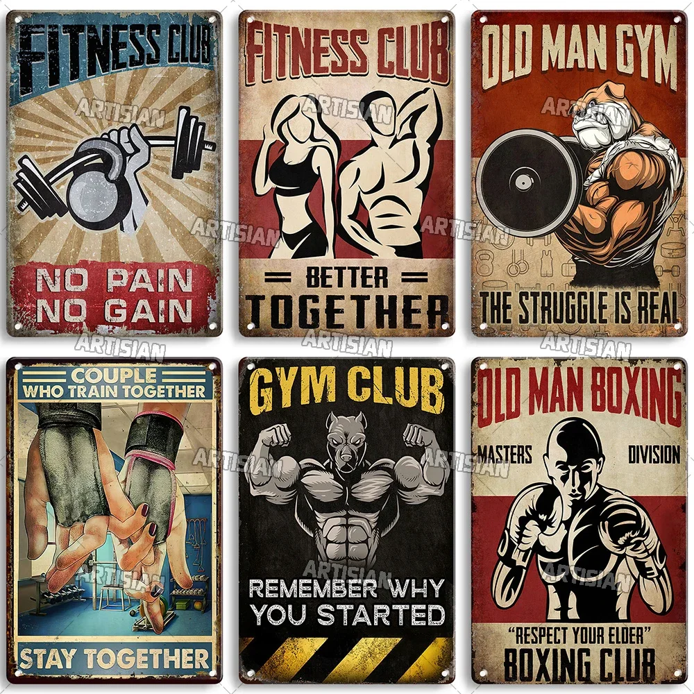 Oudere Mannen Gym Club Inspire - Vintage Fashion Wall Art recensie en prijs