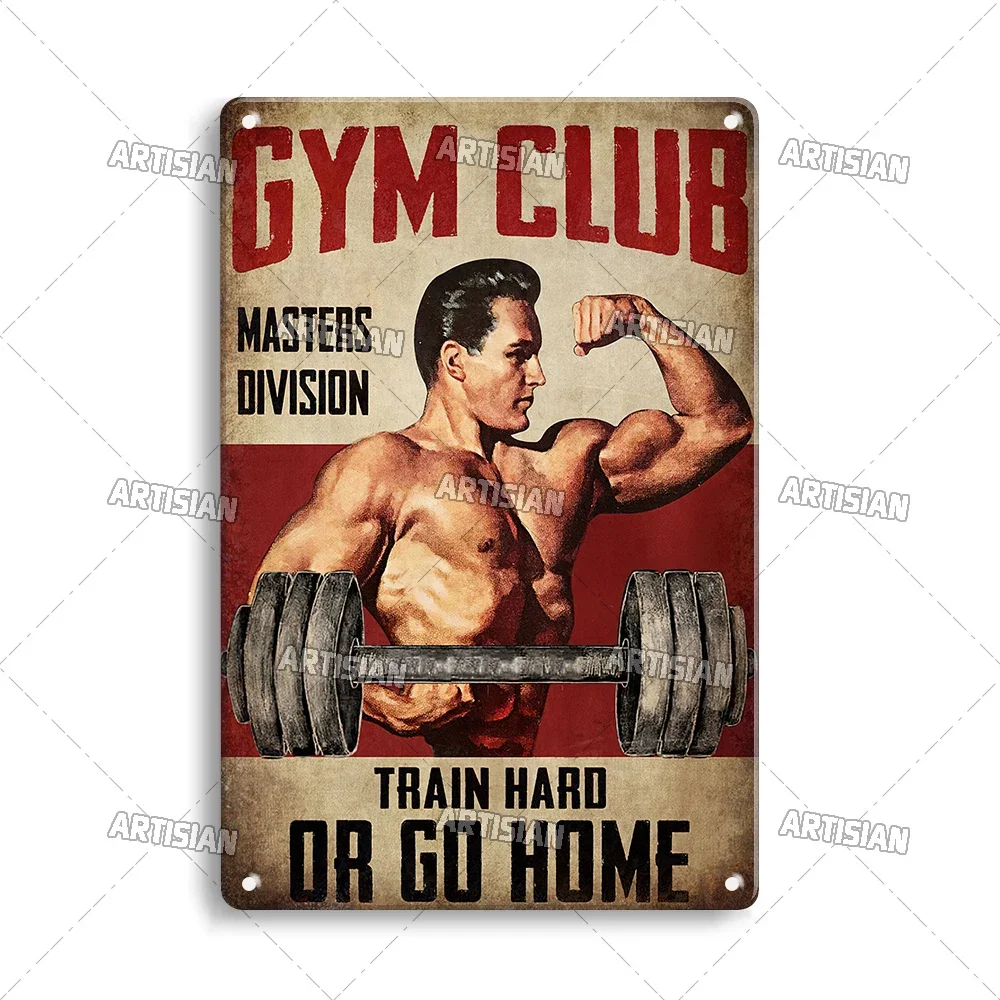 Oudere Mannen Gym Club Inspire - Vintage Fashion Wall Art recensie en prijs