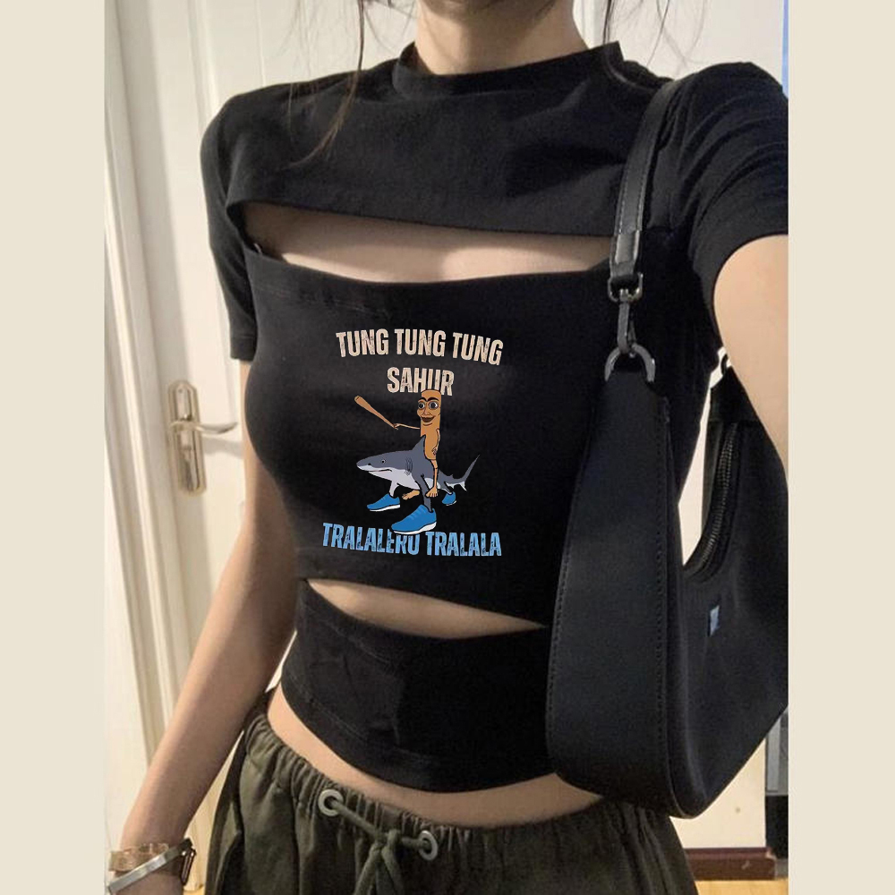 Tung Tung Sahur crop top dames - Vintage Fashion For Sale recensie en prijs