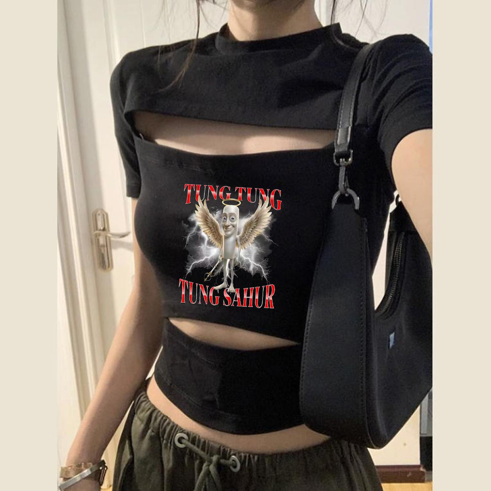Tung Tung Sahur crop top dames - Vintage Fashion For Sale recensie en prijs