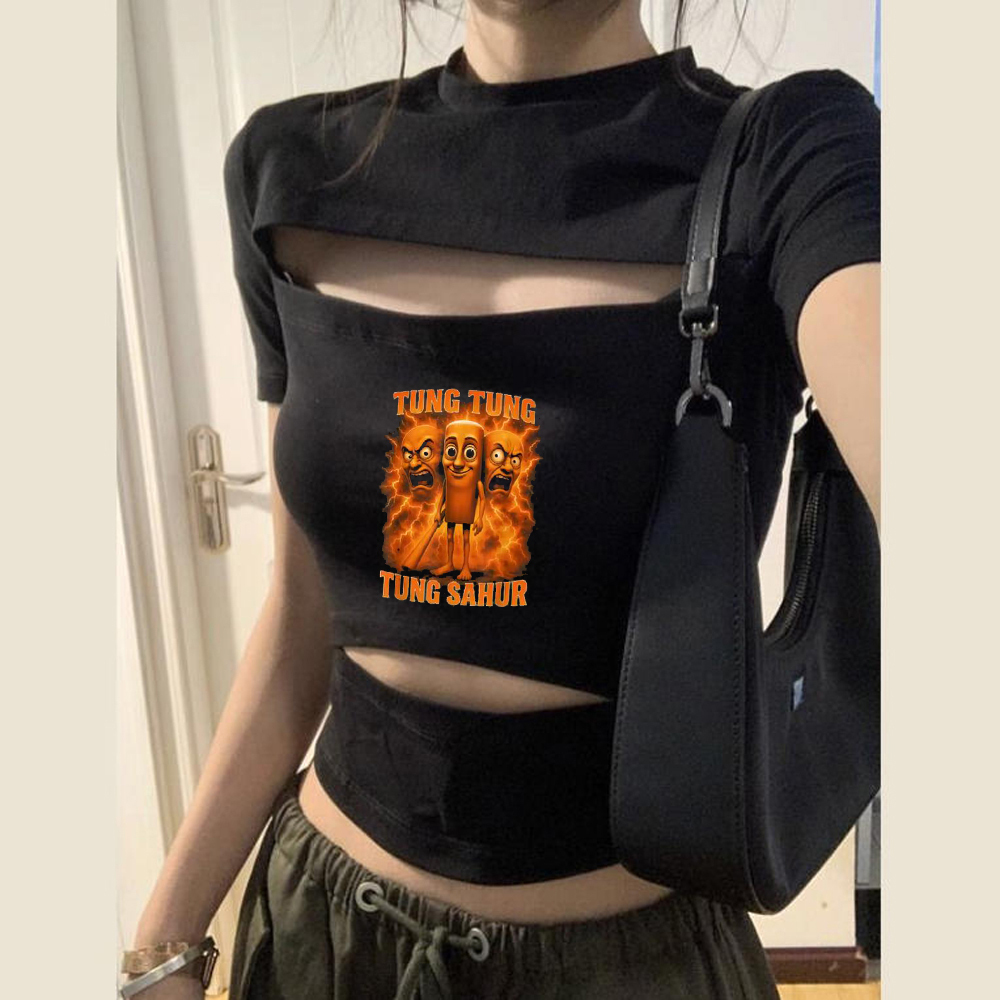 Tung Tung Sahur crop top dames - Vintage Fashion For Sale recensie en prijs