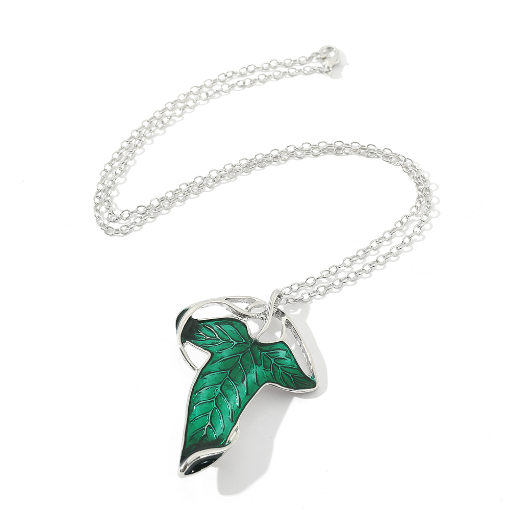 Vintage groene blad hanger ket - Vintage Urban Fashion recensie en prijs