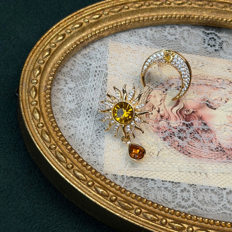 Vintage gele kristallen zon-ma - Vintage Fashion Jewelry Brands recensie en prijs