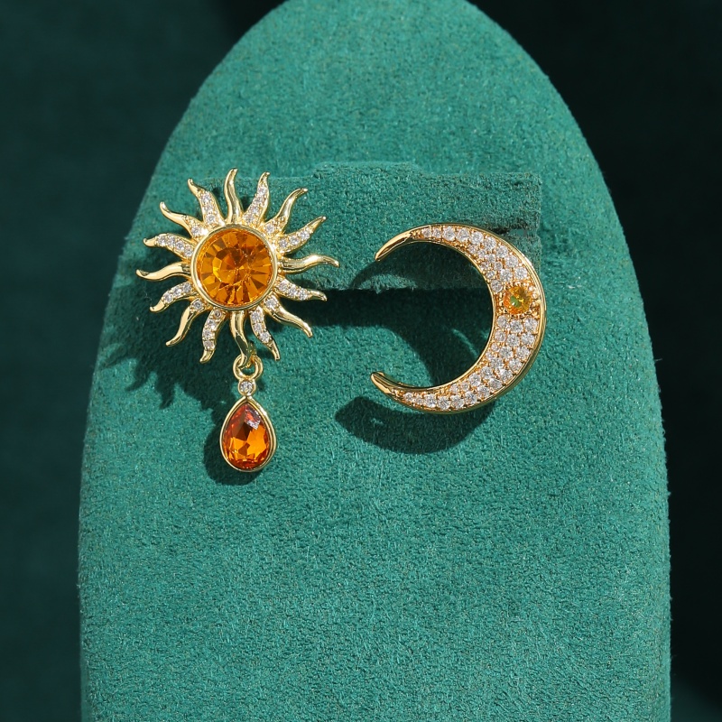 Vintage gele kristallen zon-ma - Vintage Fashion Jewelry Brands recensie en prijs