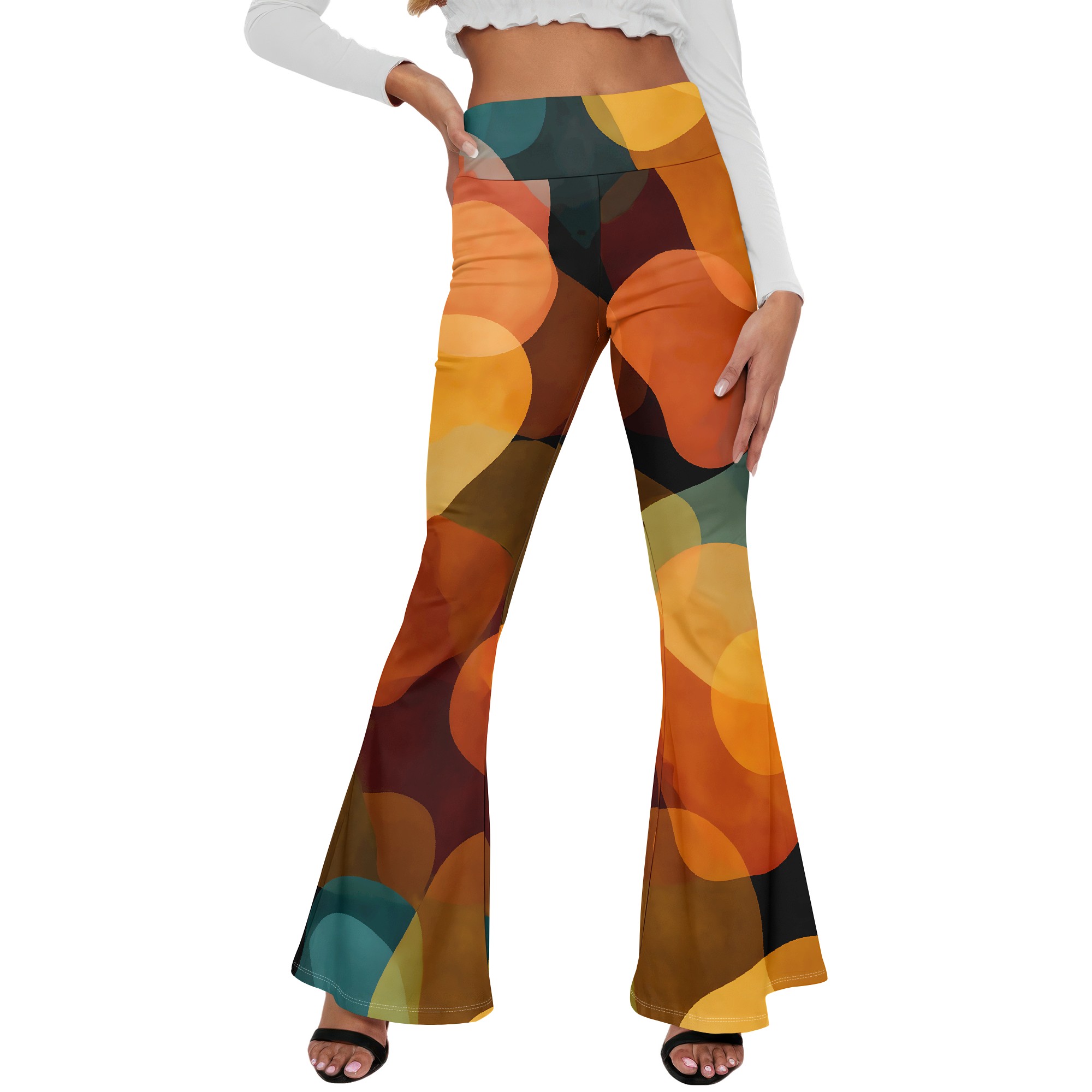 Retro print wijde pijpen broek - Wide Leg Trouser 70S recensie en prijs