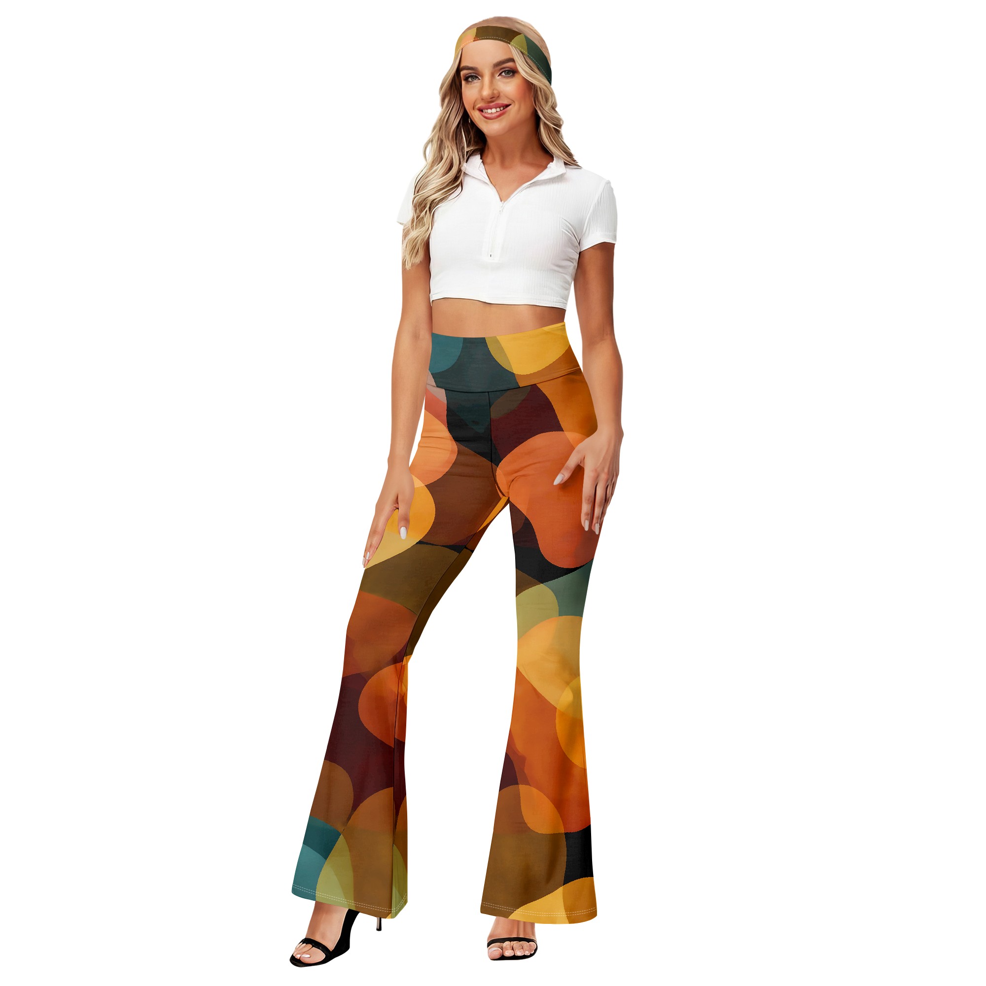 Retro print wijde pijpen broek - Wide Leg Trouser 70S recensie en prijs