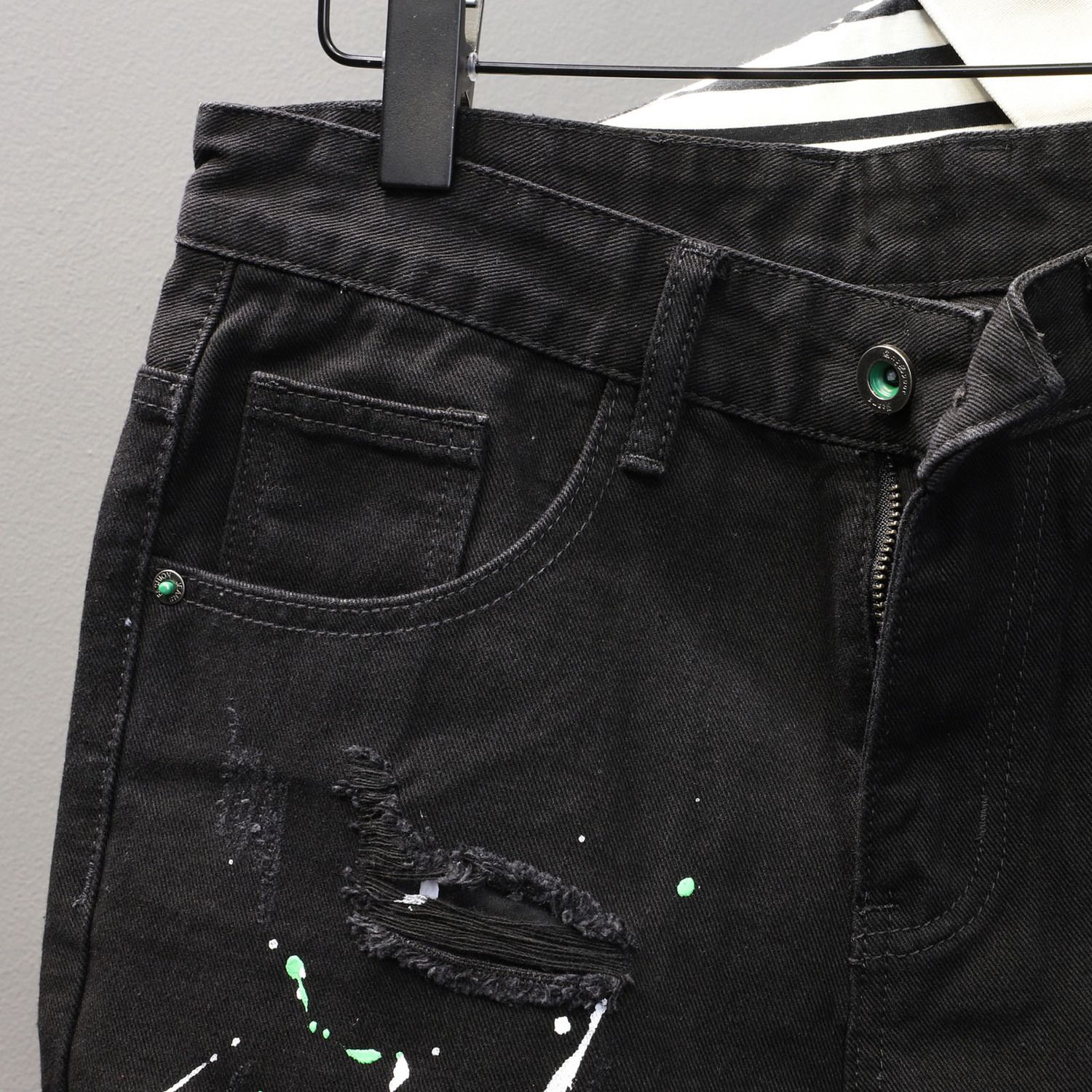 Skinny korte jeansbroek voor h - Vintage Fashion For Sale recensie en prijs