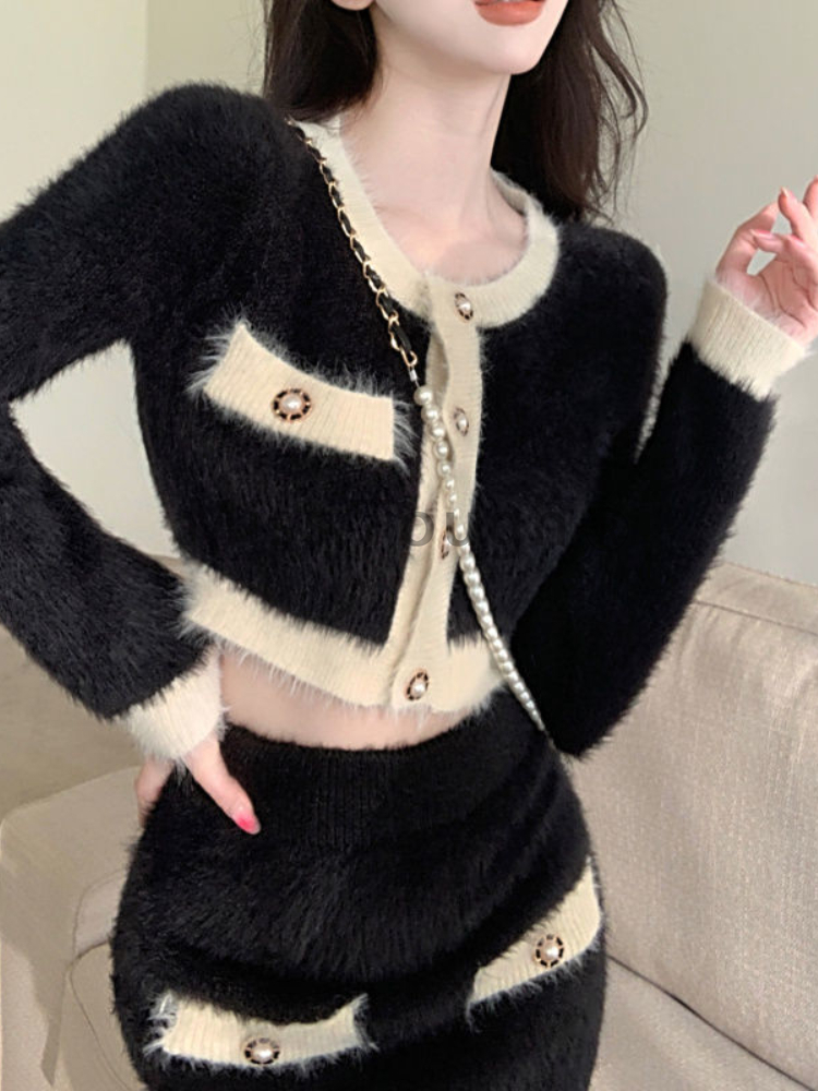 Winter Pluizig Gebreide 2-deli - Vintage Fashion Pieces recensie en prijs